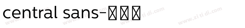 central sans字体转换